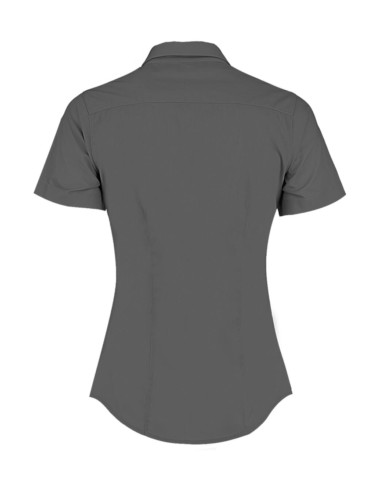KUS-KK241-Womens Tailored Fit Poplin Shirt Short Sleeve